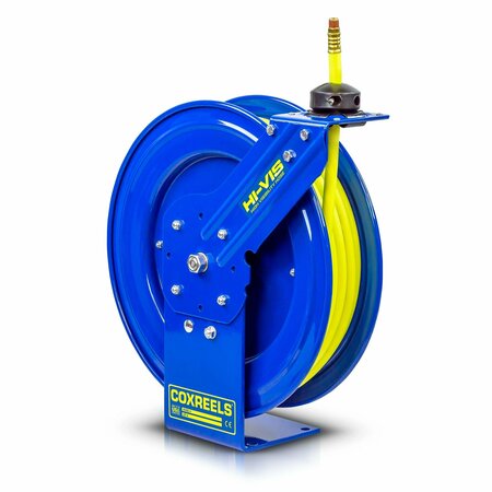 COXREELS P-LP-350-HV Performance Spring Rewind Hi-Vis Safety Hose Reel P-LP-350-HV